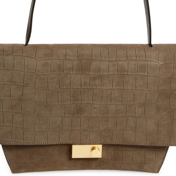 AllSaints Charterhouse Croc Embossed Leather
Shoulder Bag - Picture 2 of 3